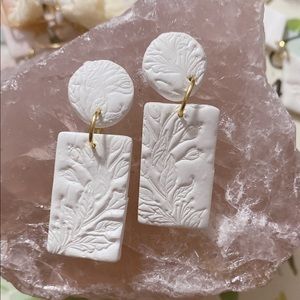 Polymer clay earrings 18k gold plated